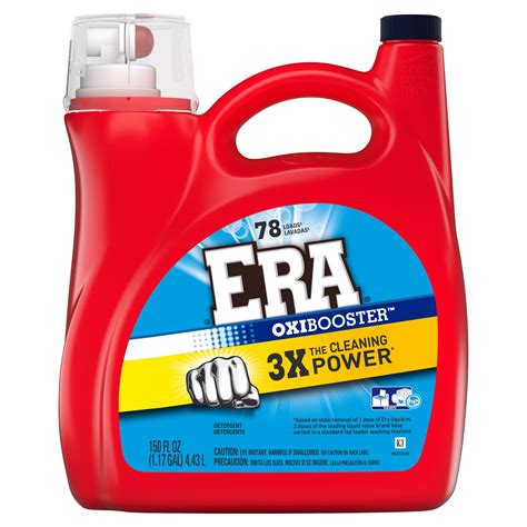 Era laundry detergent - With the natural powder detergents, you want to get a separate product to pre-treat stains. 99.4% natural formula (plus hypoallergenic and biodegradable) Developed by doctors for people with sensitive skin and allergies. 10x concentration reduces waste by over 80%. 64 loads per 16-ounce bottle.